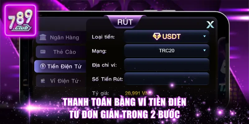 Thanh toán bằng ví tiền điện tử đơn giản trong 2 bước
